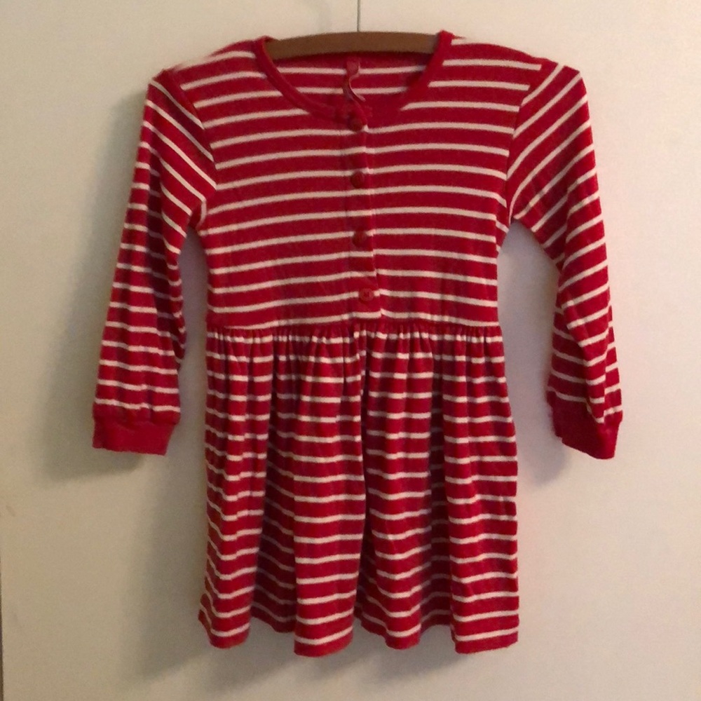 Hanna Andersson Red White Striped long sleeve Dr…